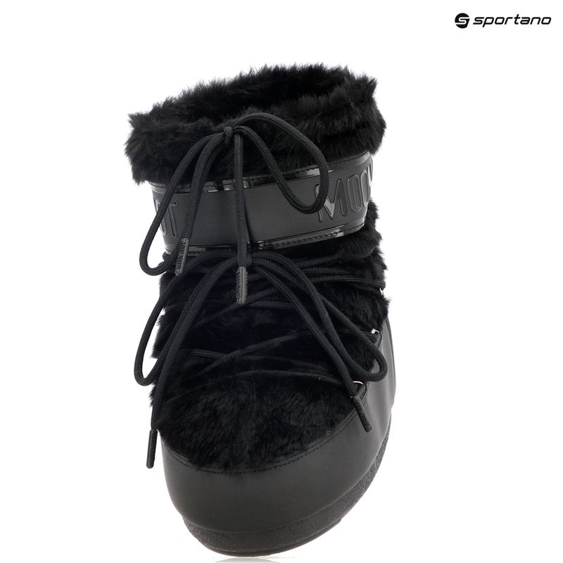 Women's snow boots Moon Boot Icon Low Faux Fur black 9
