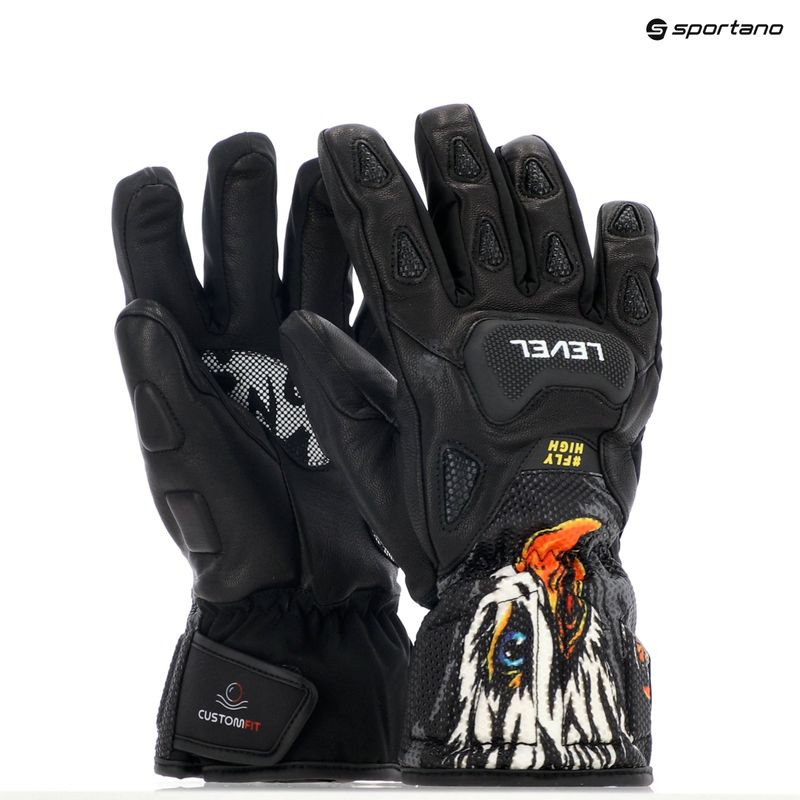 Children's ski glove Level Sq JR CF pk black 9