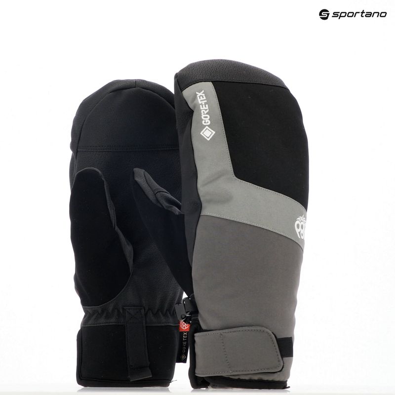Men's 686 Gore-Tex Linear Under Cuff Mitt charcoal snowboard glove 10
