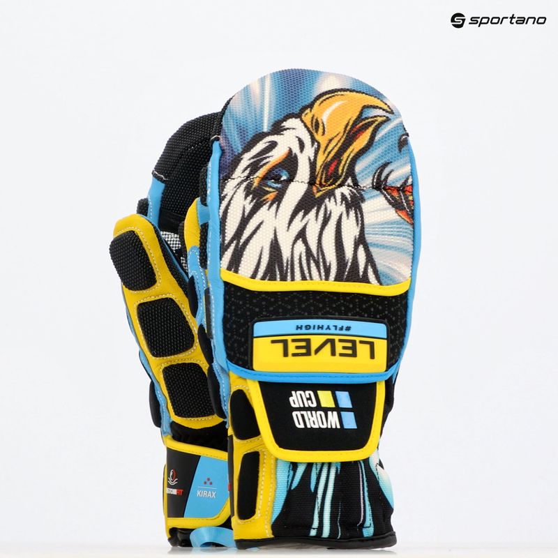 Level Ski Gloves Worldcup CF Mitt yellow/blue 8