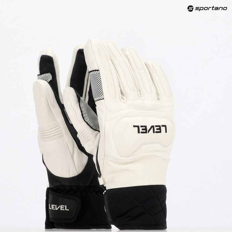 Level Race ski gloves black/white 10