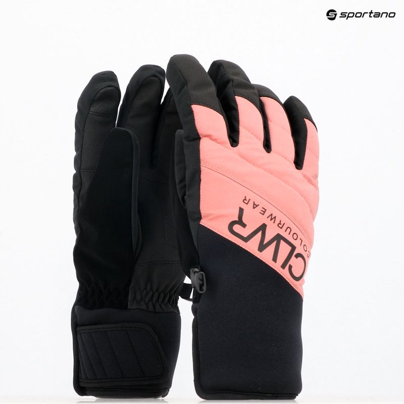 Colourwear Powder Glove dk rose snowboard gloves 3