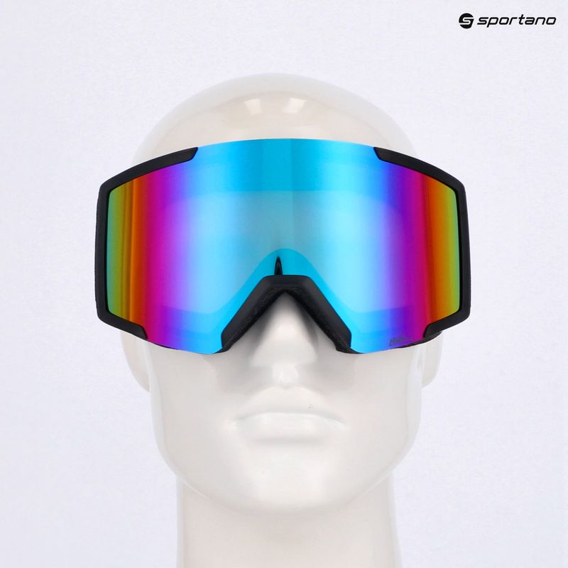 SCOTT Shield mineral black/white/enhancer teal chrome ski goggles 7