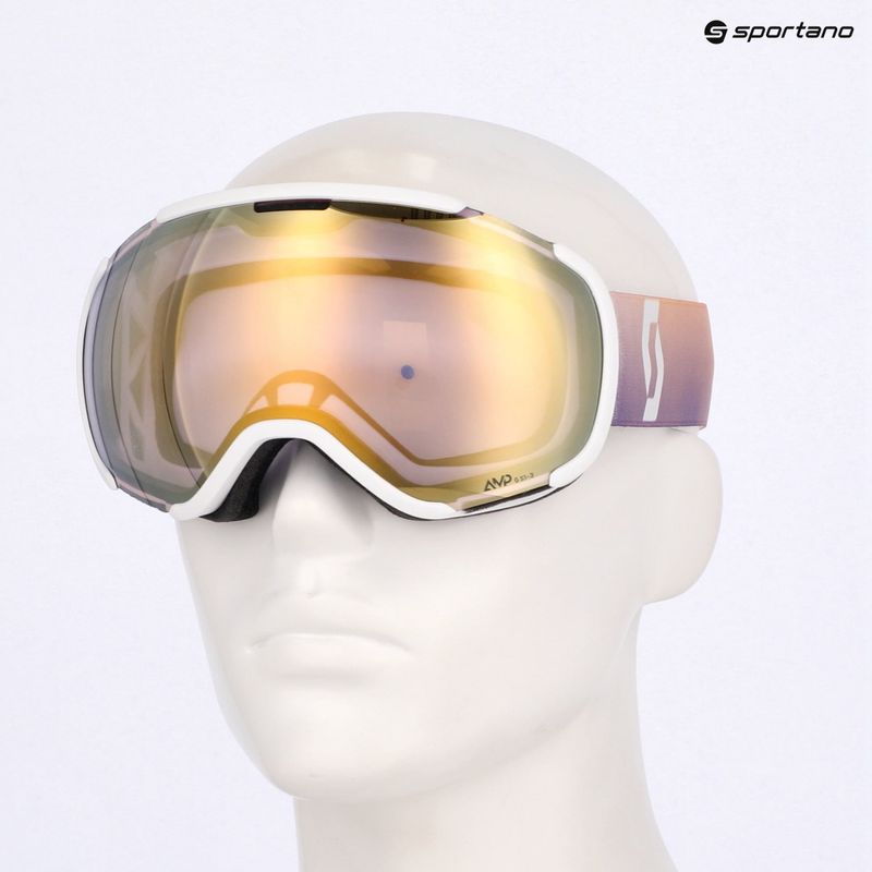 SCOTT Faze II LS ski goggles white/soft pink/light sensitive bronze chrome 7