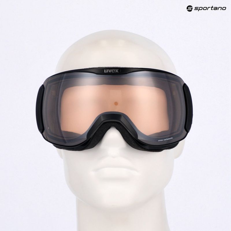 Ski goggles UVEX Downhill 2100 V black shiny/mirror silver clear 7