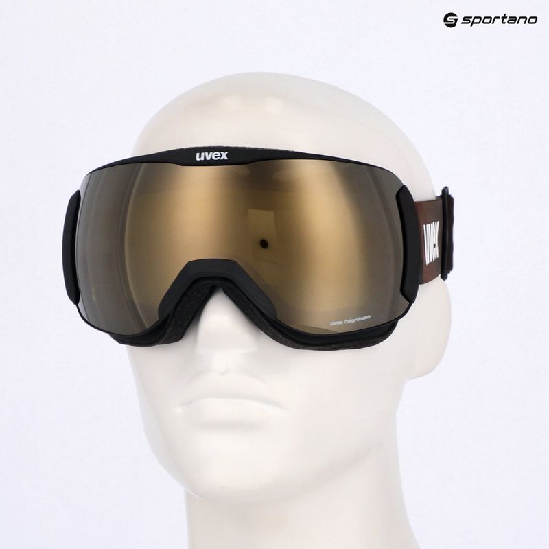 UVEX Downhill 2100 CV ski goggles black matt/mirror cooper green 7