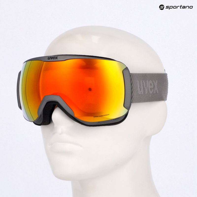 UVEX Downhill 2100 CV rhino matt/mirror orange ski goggles 7