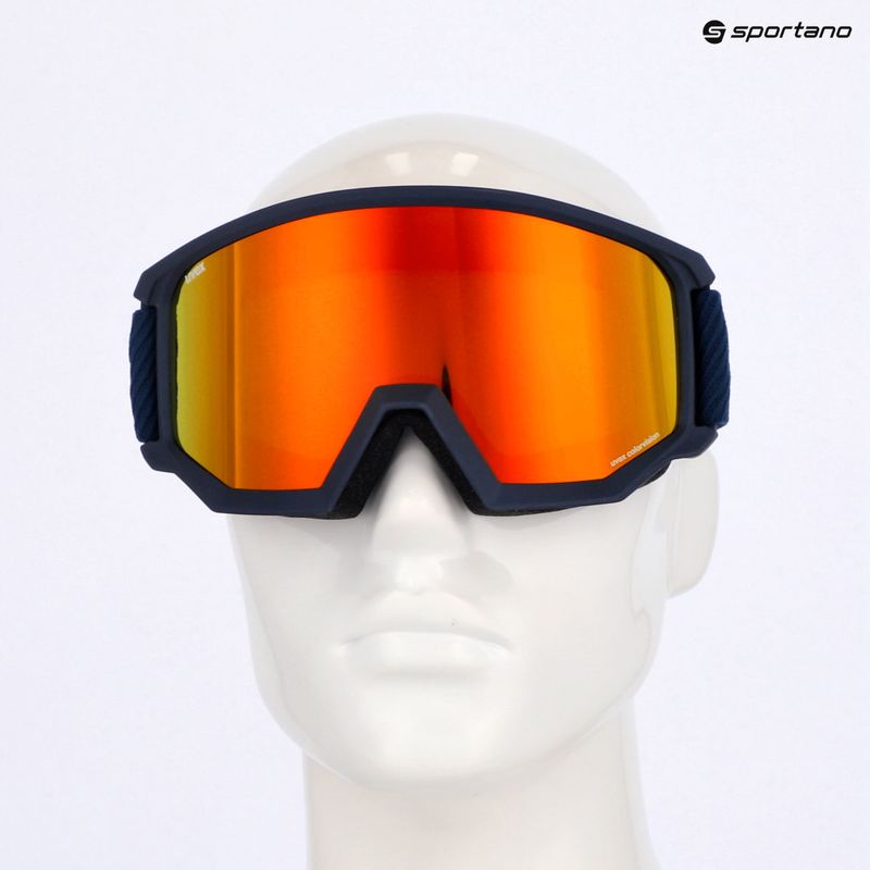 UVEX Athletic CV ski goggles navy matt/mirror orange green 6