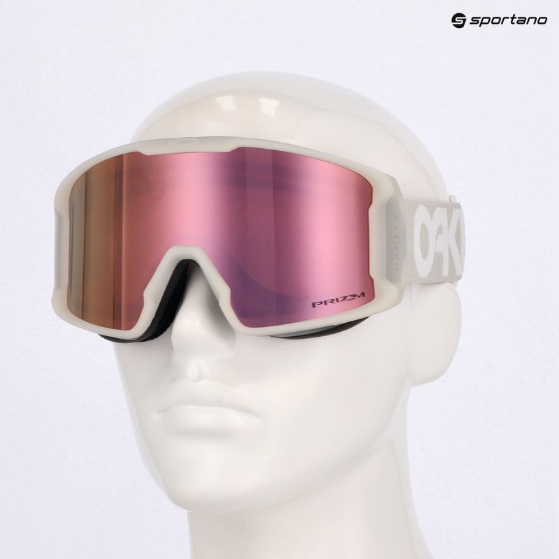 Oakley Line Miner M matte b1b cool grey/prizm rose gold iridium ski goggles 6