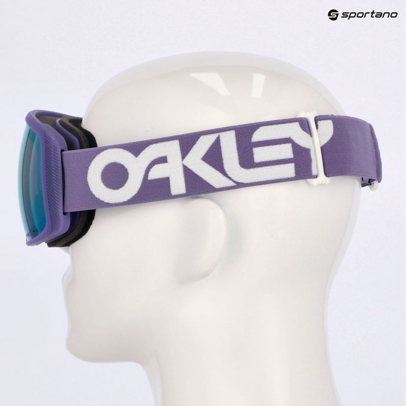 Oakley Flight Tracker M matte b1b lilac/prizm sapphire iridium ski goggles 6