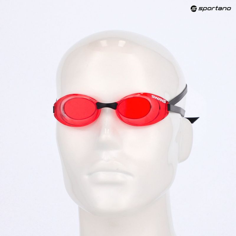 SWANS Sniper SR-1 ON dark smoke/red swimming goggles 6