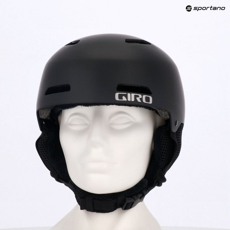Giro Crue matte black children's ski helmet 7