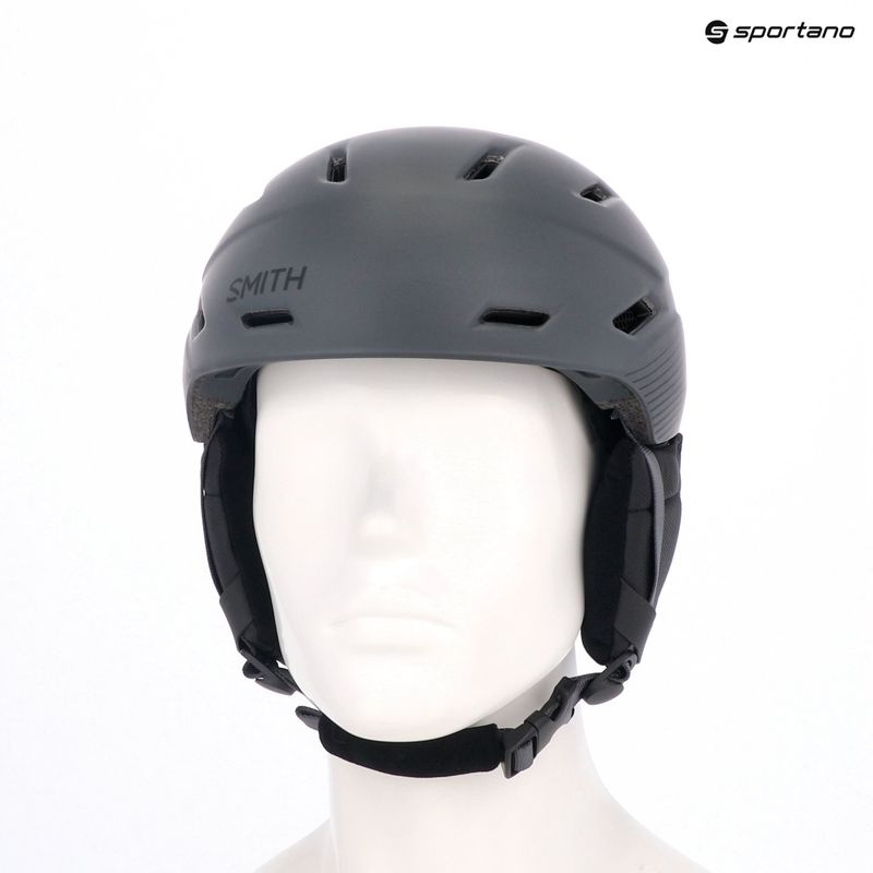 Smith Mission matte slate stripes ski helmet 7