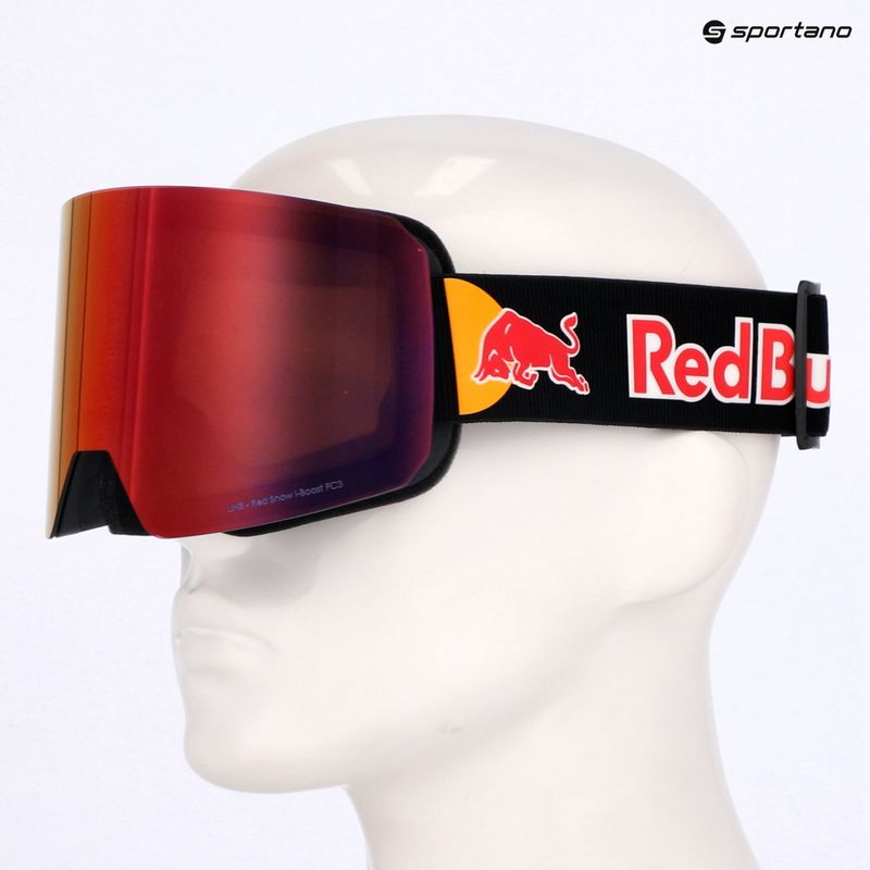 Red Bull SPECT Line ski goggles black/brown with red mirror/cloudy snow 7