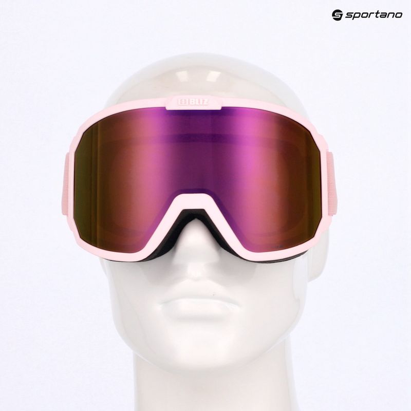 Bliz Rave matt powder pink/brown pink multi ski goggles 11