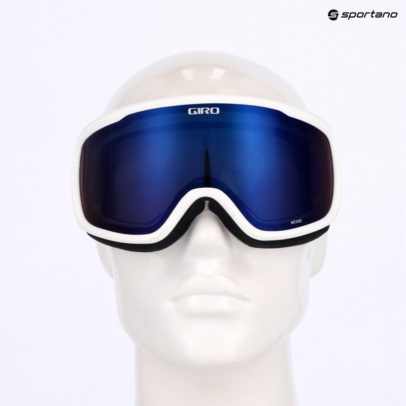 Women's ski goggles Giro Moxie white & grey chute/ cobalt/ yellow 10