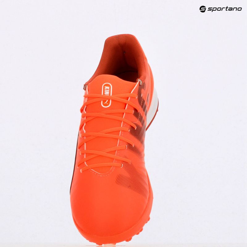 Men's football boots PUMA King Match TT glowing red/ puma white/ red fire 9