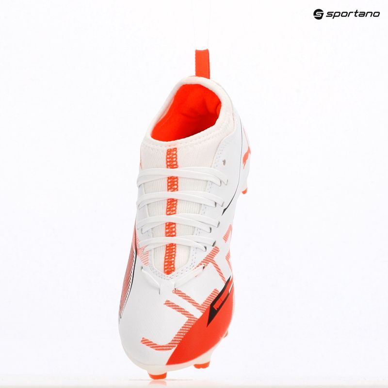 PUMA Ultra 5 Match FG/AG Jr children's football boots puma white/puma black/glowing red 9