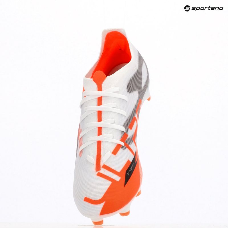 Men's football boots PUMA Ultra 5 Match FG/AG puma white/puma black/glowing red 9
