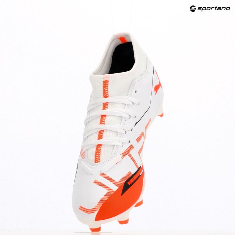 Men's football boots PUMA Ultra 5 Play+ FG/AG puma white/puma black/glowing red 9