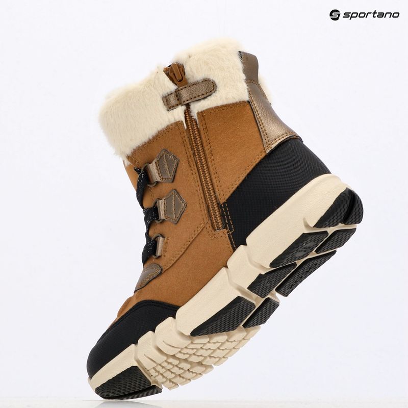 Geox Flexyper ABX whisky / black children's snow boots 9