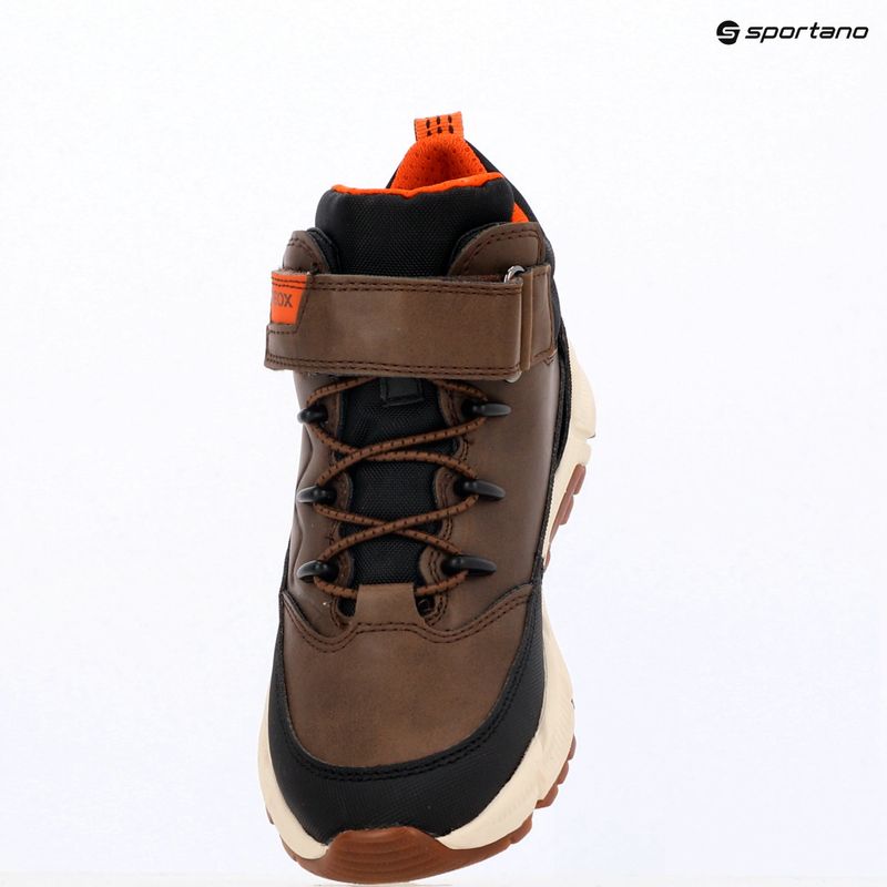 Geox Flexyper Plus brown cotto / black junior shoes 18