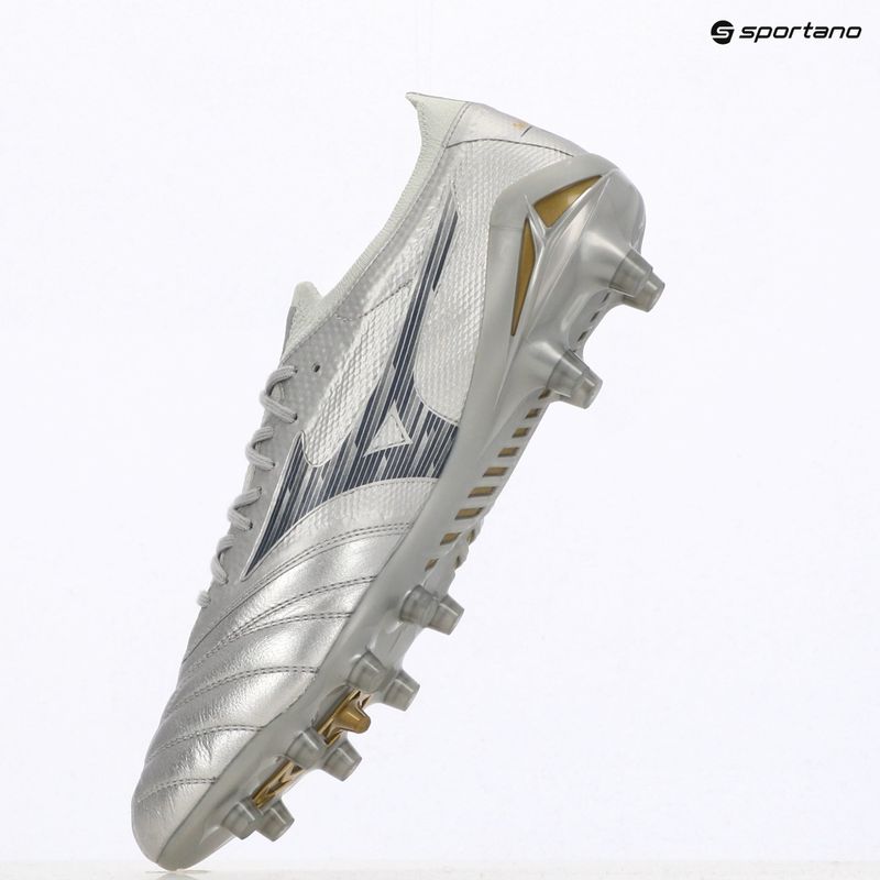 Men's football boots Mizuno Morelia Neo IV β Elite Md galaxy silver/8605C/Cool gray 3c 9