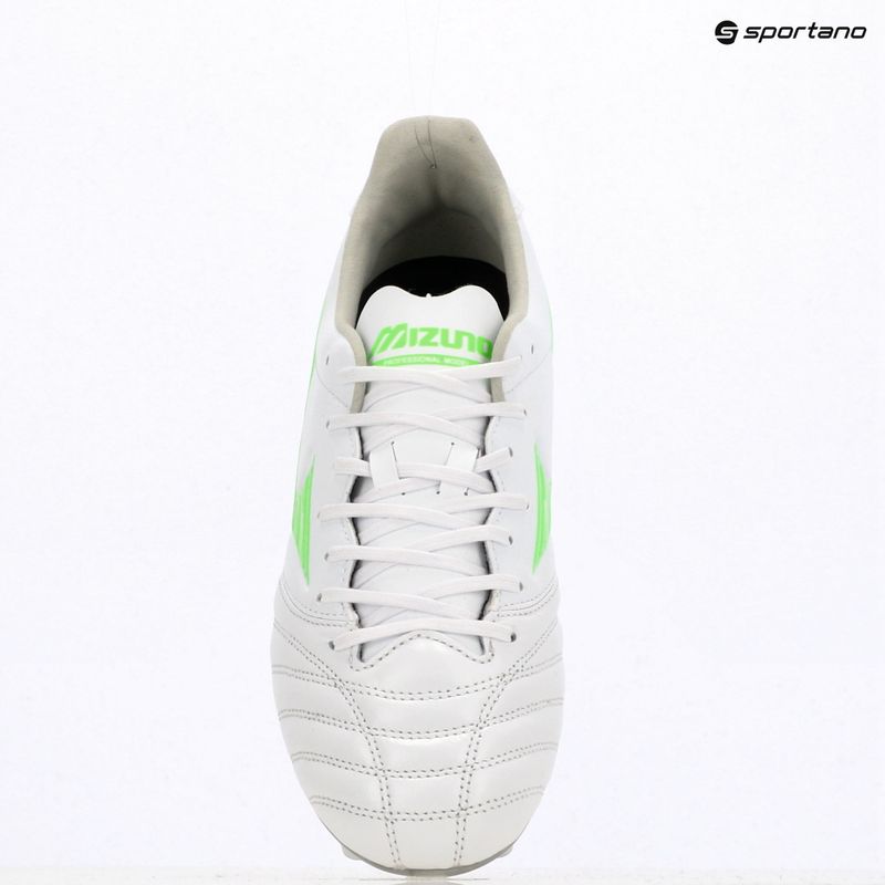 Men's football boots Mizuno Morelia Neo IV Pro Mix white/neon green/cool gray 3c 9