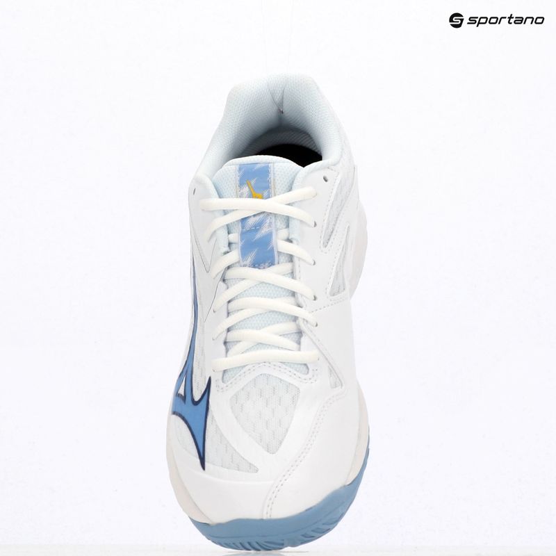 Mizuno Thunder Blade Z volleyball shoes white/bellwether blue/bel air blue 9