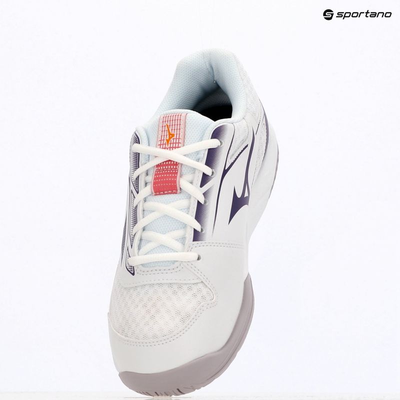 Mizuno Cyclone Speed 5 volleyball shoes white/violet indigo/camellia rose 9