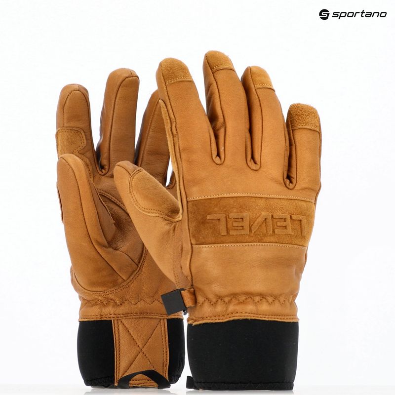 Level Shaman brown ski glove 9