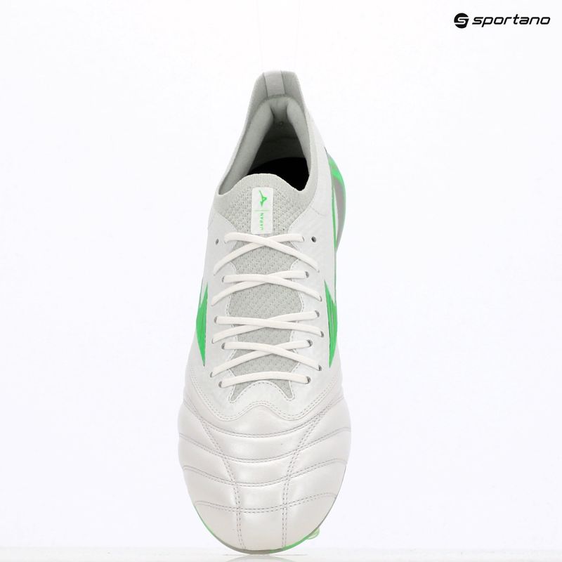 Men's football boots Mizuno Morelia Neo IV β Japan Md white/neon green/cool gray 3c 10