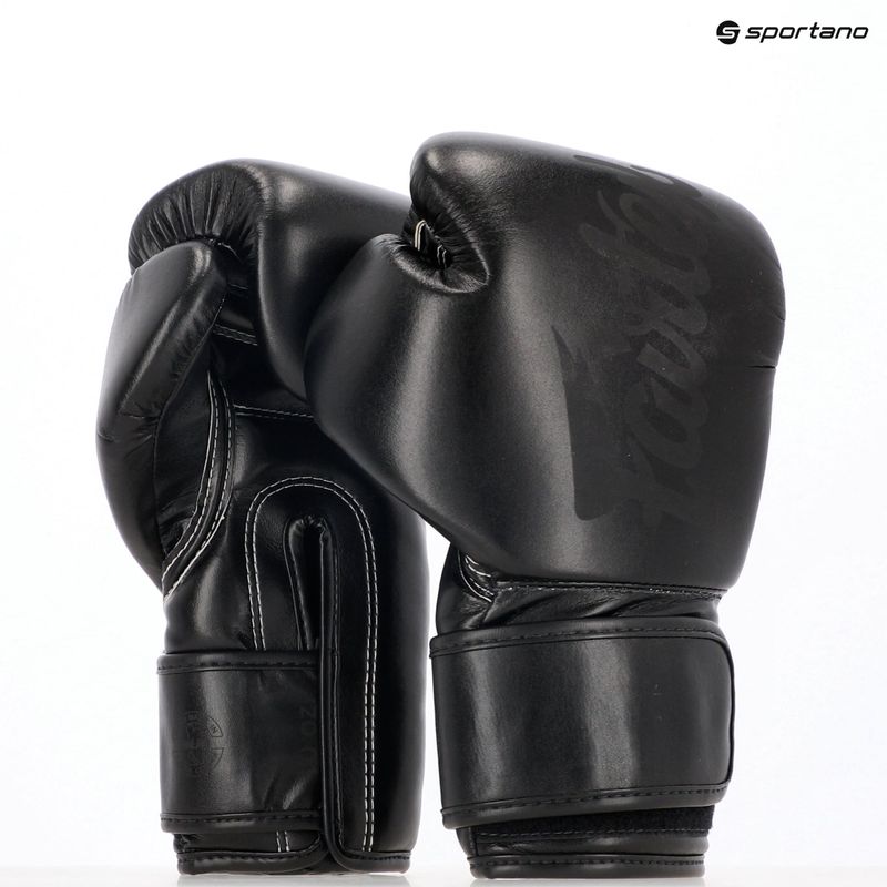 Fairtex Microfiber Art Collection Solid black barefinger gloves 8