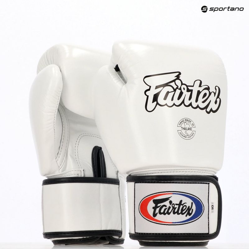 Fairtex Universal "Tight-Fit" Design white boxing gloves 4