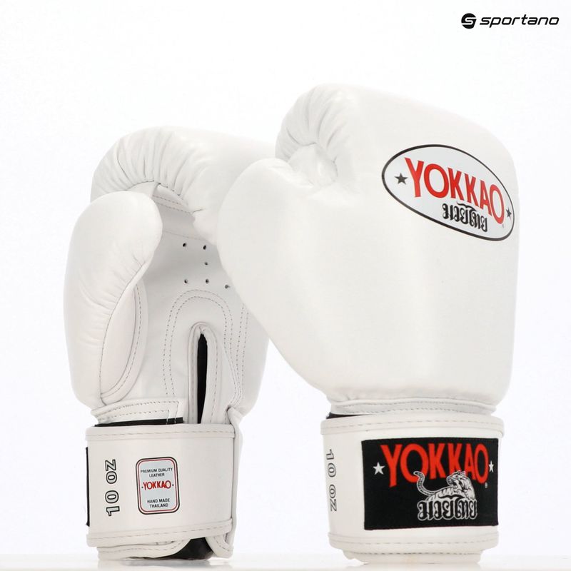 Men's boxing gloves YOKKAO Matrix white 5