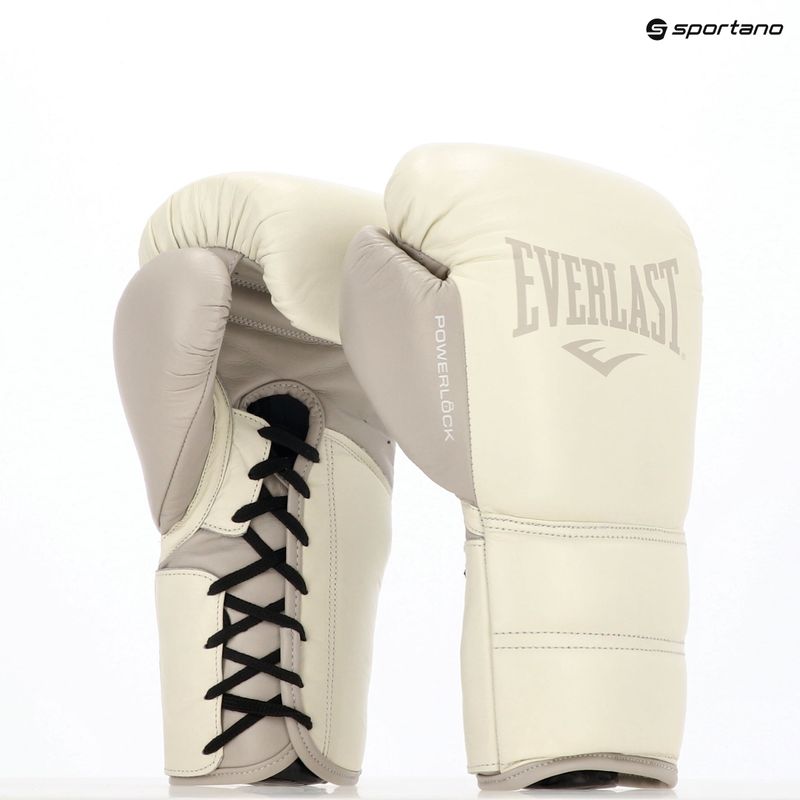 Everlast Powerlock 2 Laced Pro Training boxing gloves white 8