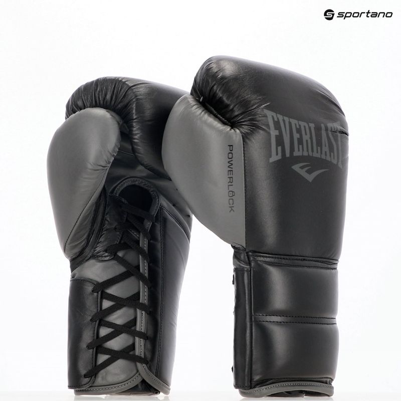 Everlast Powerlock 2 Laced Pro Training boxing gloves black 15