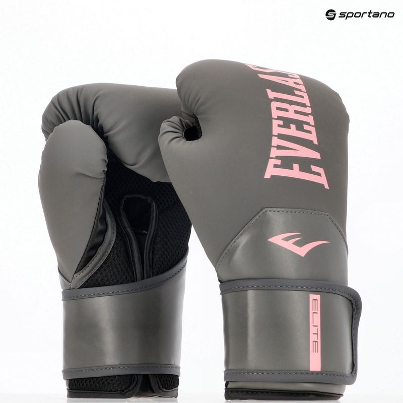 Everlast Pro Style Elite 2 grey/pink boxing gloves 8