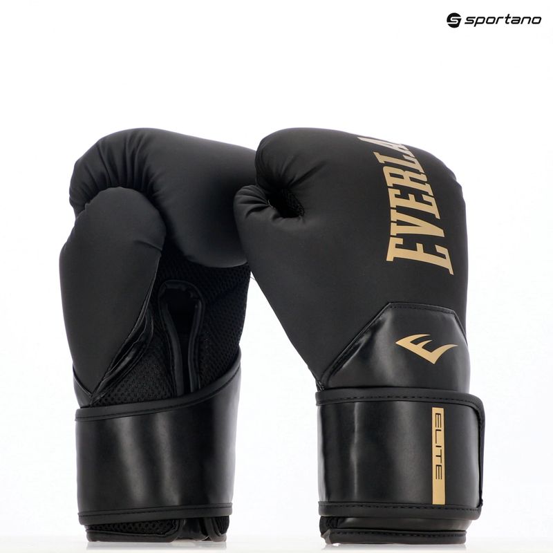 Everlast Pro Style Elite 2 black/gold boxing gloves 8