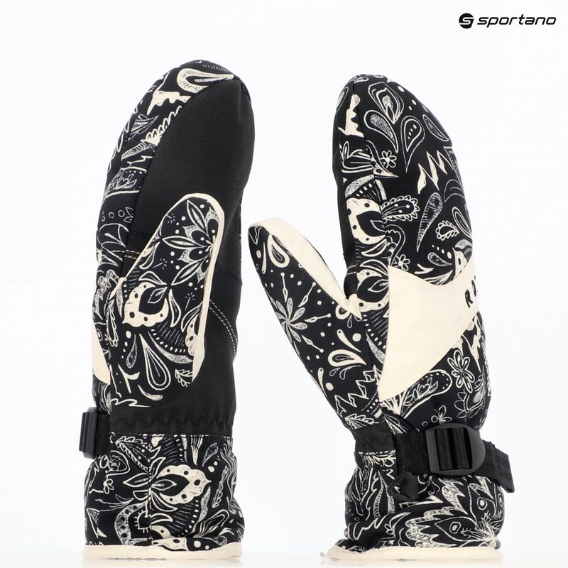 Women's Snowboard Gloves ROXY Jetty Mitt true black bandanas 9