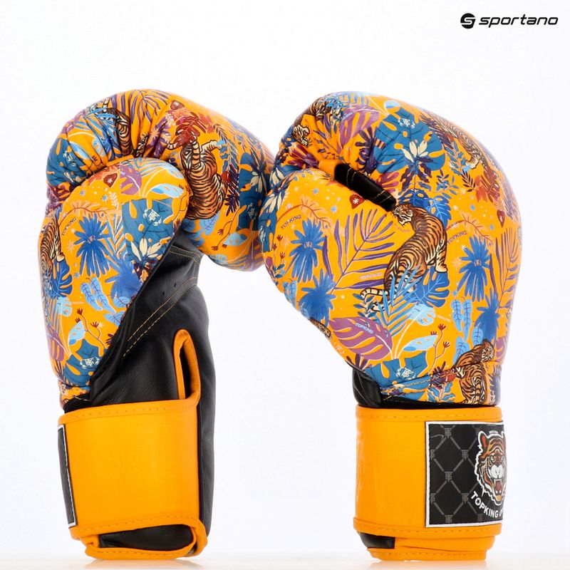 Top King Boxing Wild Tiger black/yellow boxing gloves 7