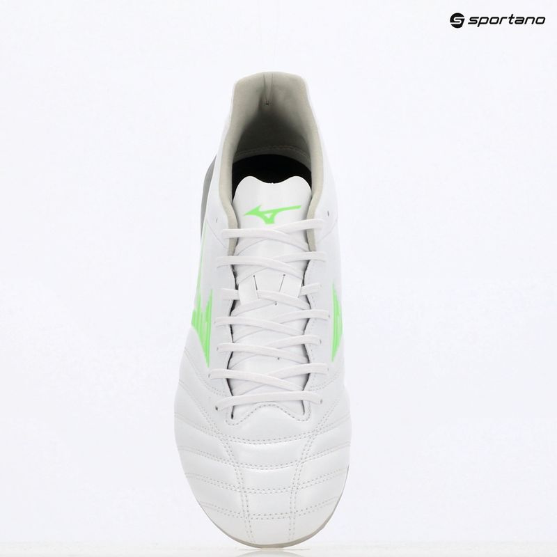 Men's football boots Mizuno Monarcida Neo III Pro Md white/neon green 9