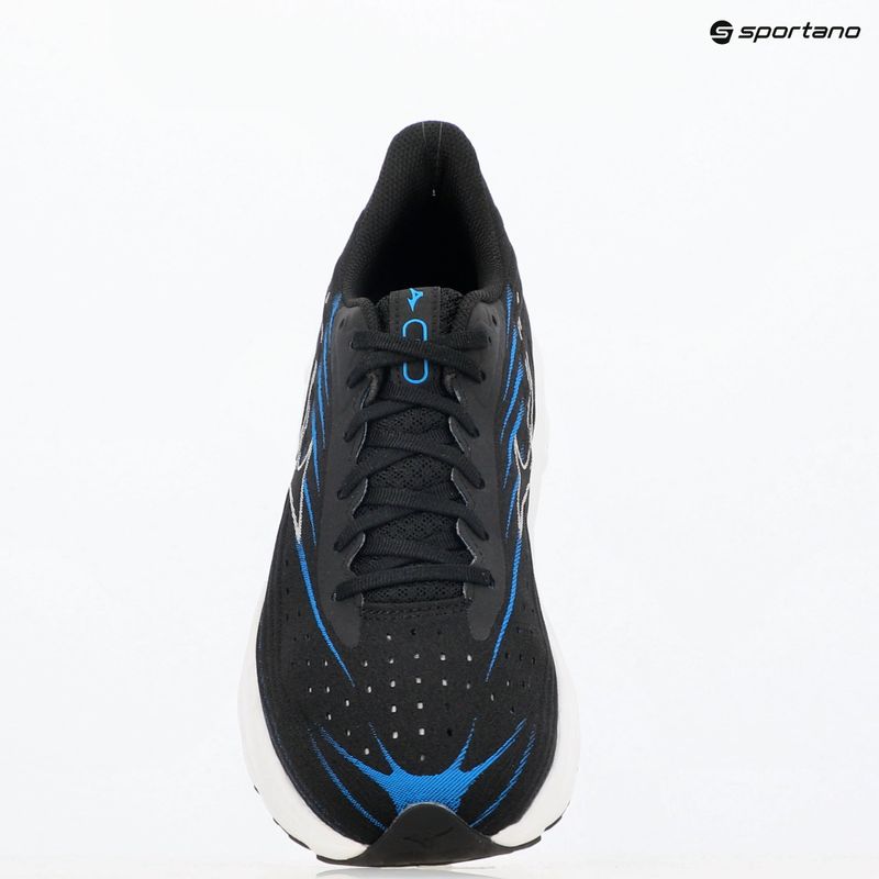 Men's running shoes Mizuno Wave Skyrise 6 black/white/blue pace 9