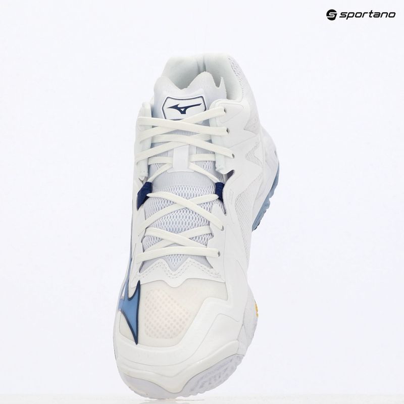 Mizuno Wave Lightning Z8 Mid volleyball shoes white/bellwether blue/bel air blue 9