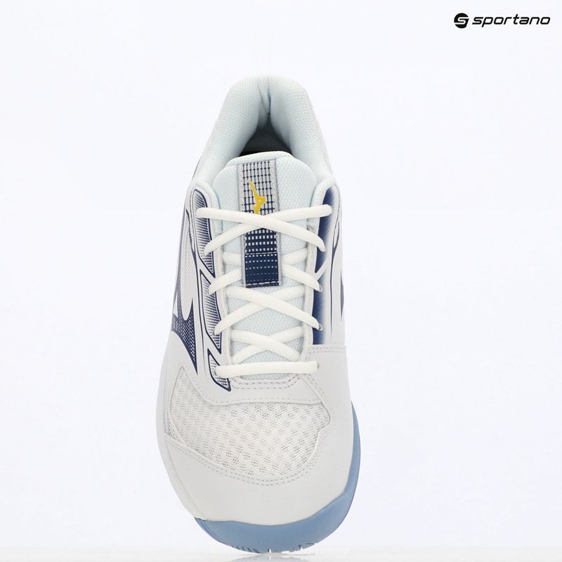 Mizuno Cyclone Speed 5 volleyball shoes white/bellwether blue/bel air blue 9