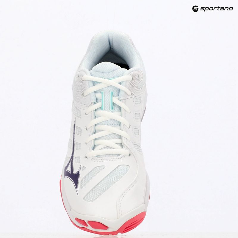 Mizuno Wave Voltage 2 volleyball shoes white/violet indigo/camellia rose 11