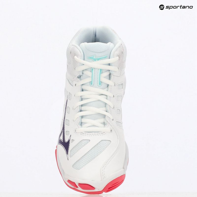 Women's volleyball shoes Mizuno Wave Voltage 2 Mid white/violet indigo/camellia rose 9