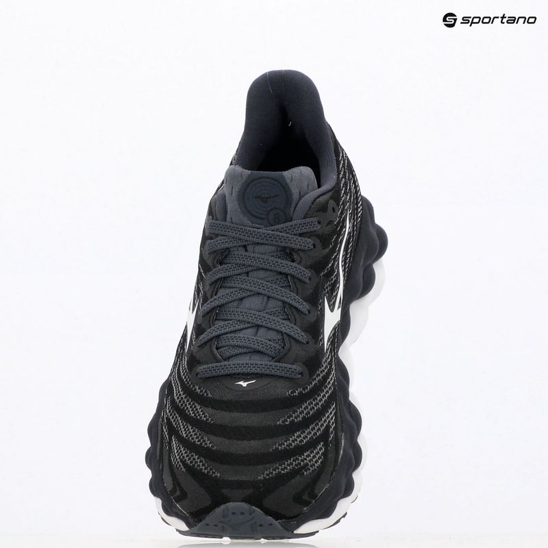 Women's running shoes Mizuno Wave Sky 8 black/white/india ink 9