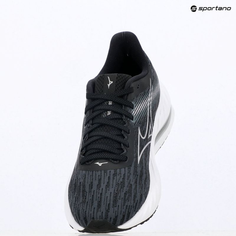 Women's running shoes Mizuno Wave Inspire 21 black/silver/metallic gray 9