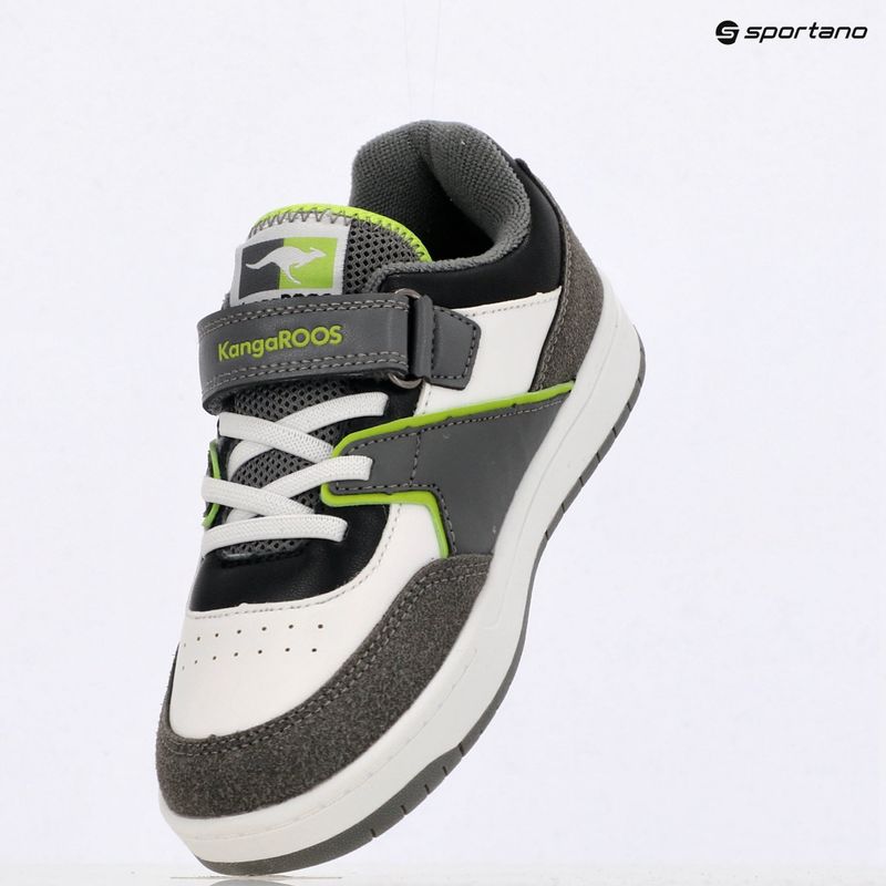 KangaROOS K-CP Bounder EV steel grey/neon green children's shoes 9